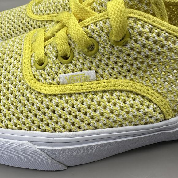 Vans Authentic Platform 2.0 'Summer Mesh Sneakers Yellow Mens 8.5/Women’s 10 US - Picture 5 of 9